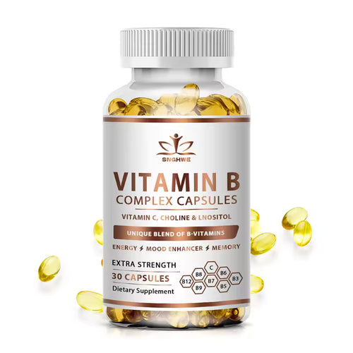 B-Complex Vitamins (B1–B12 + Biotin & Folic Acid) – Stress Relief & Energy Support